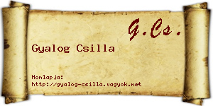 Gyalog Csilla névjegykártya