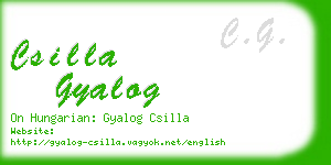 csilla gyalog business card